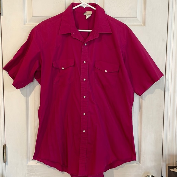Vintage Saddlebrook Western wear size large burgundy, western shirt - Picture 1 of 11